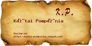 Kátai Pompónia névjegykártya